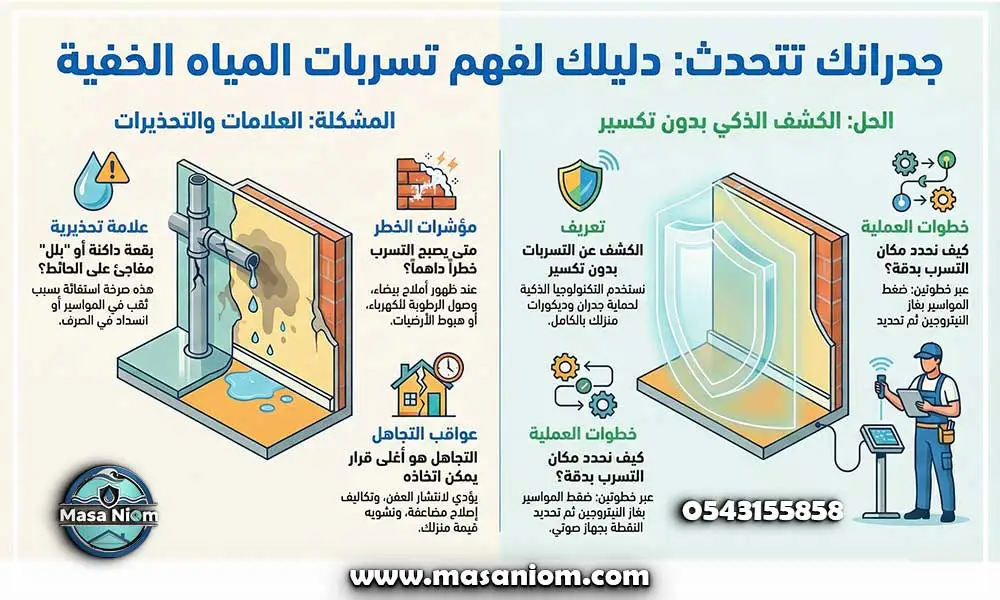 تسرب المياه داخل الجدران