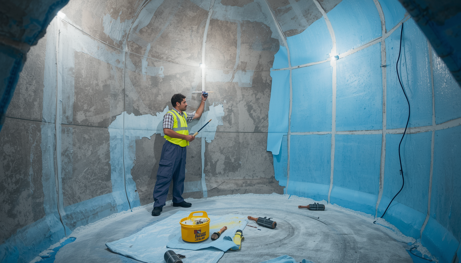 معالجة تسرب الخزان الأرضي جدة